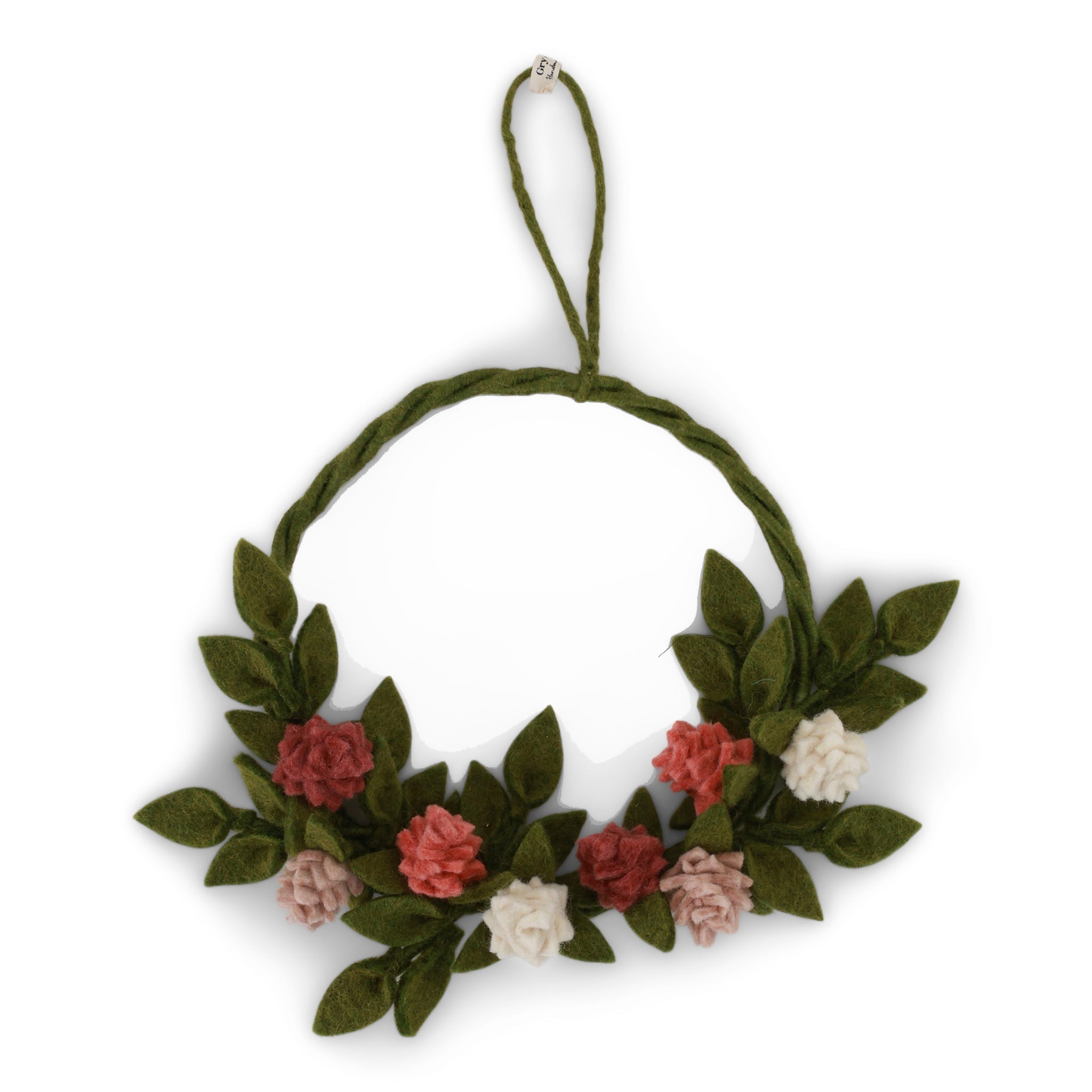 Felt Gomphrena Flower Wreath