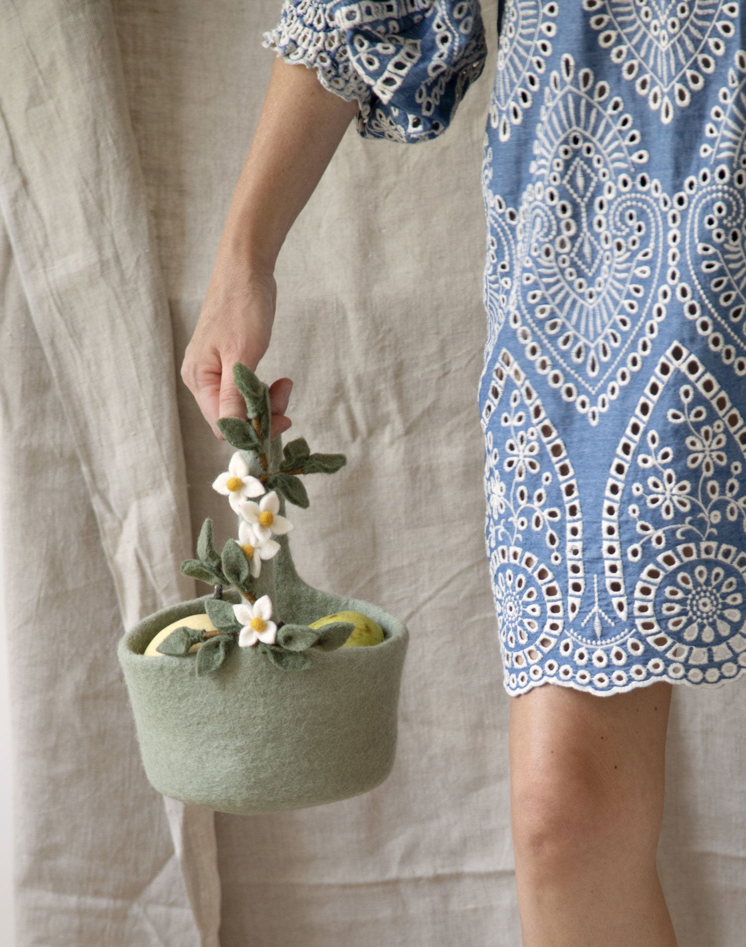 Felt Flower Basket