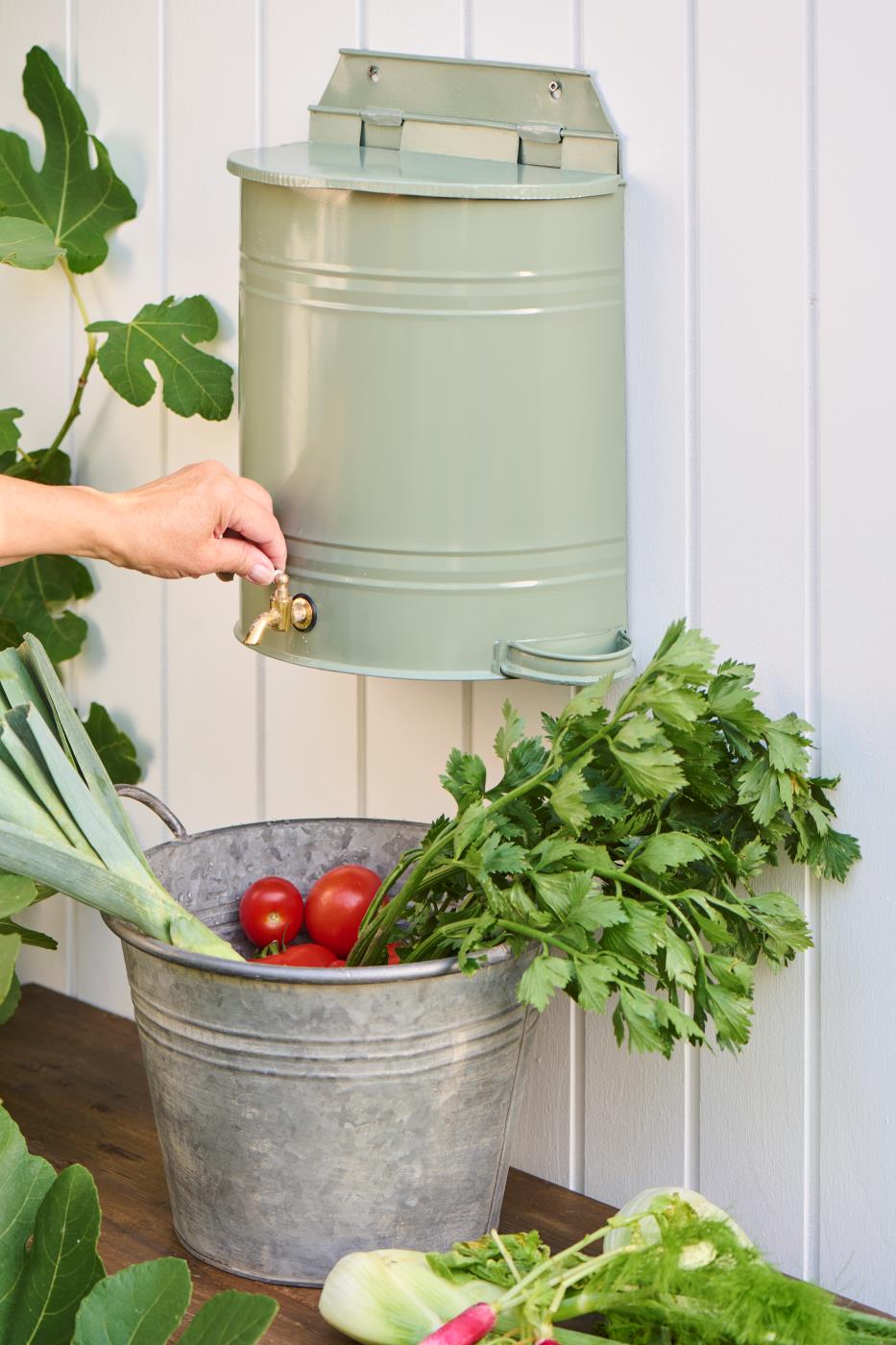 Zinc Metal Flower Pots with Handle