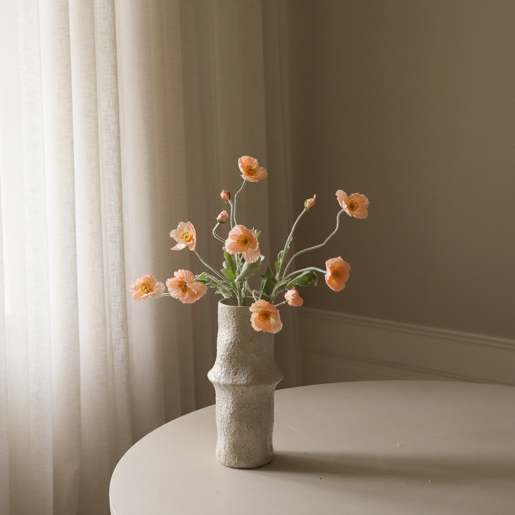 Coral Poppy Flower Stem