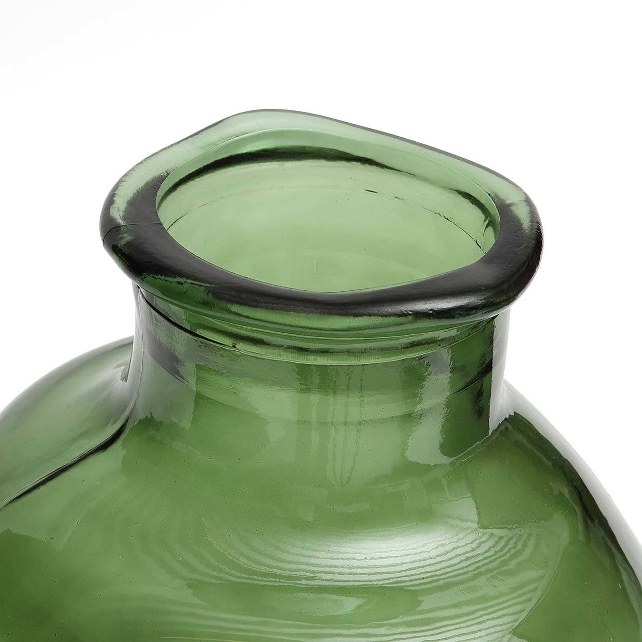 Bubble Recycled Glass Vase - Green