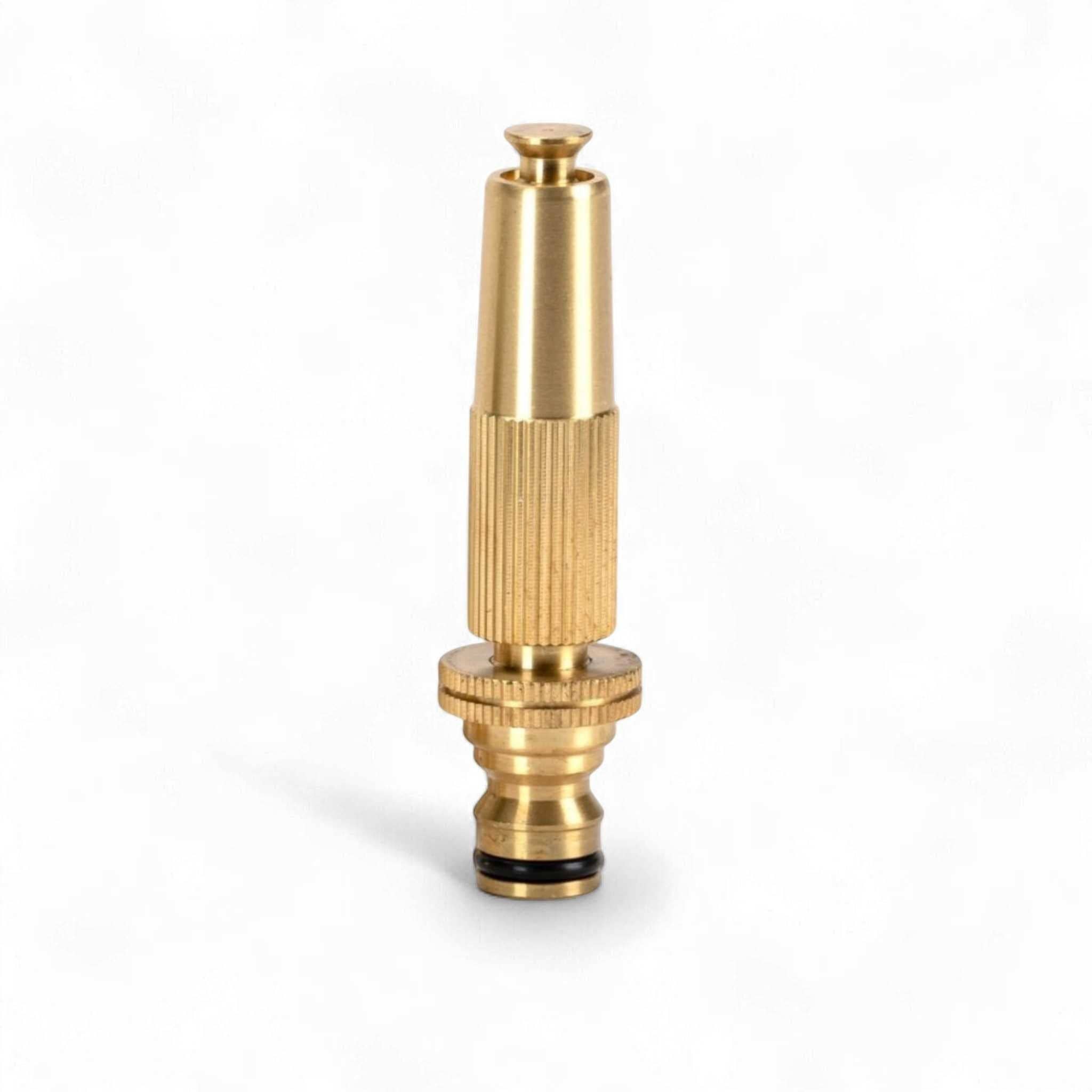 Brass nozzle on a white background