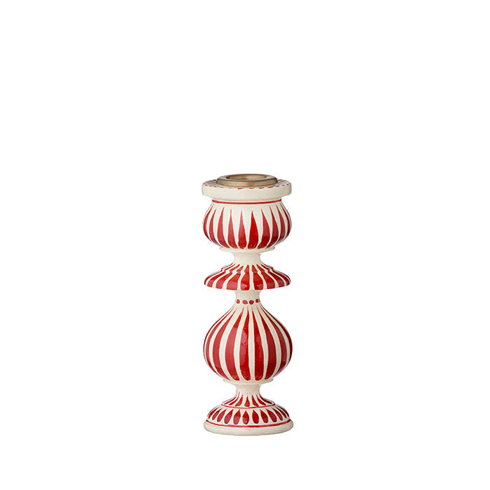 Small Hand Painted Striped Candle Holder