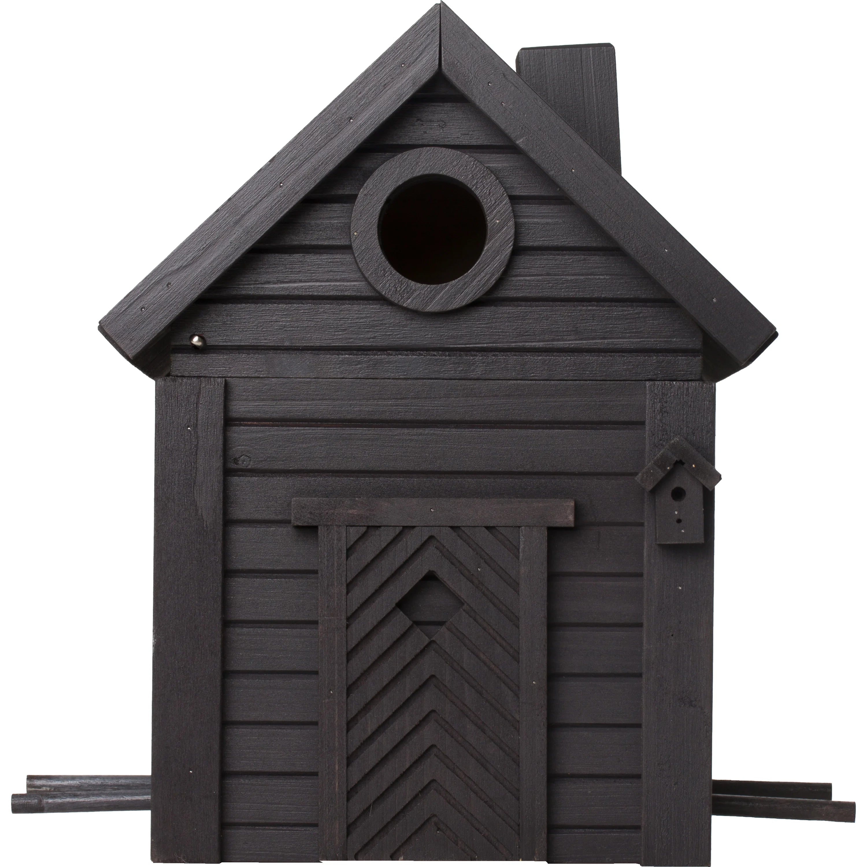 Multiholk Carbon Black Feeder and Bird Nest