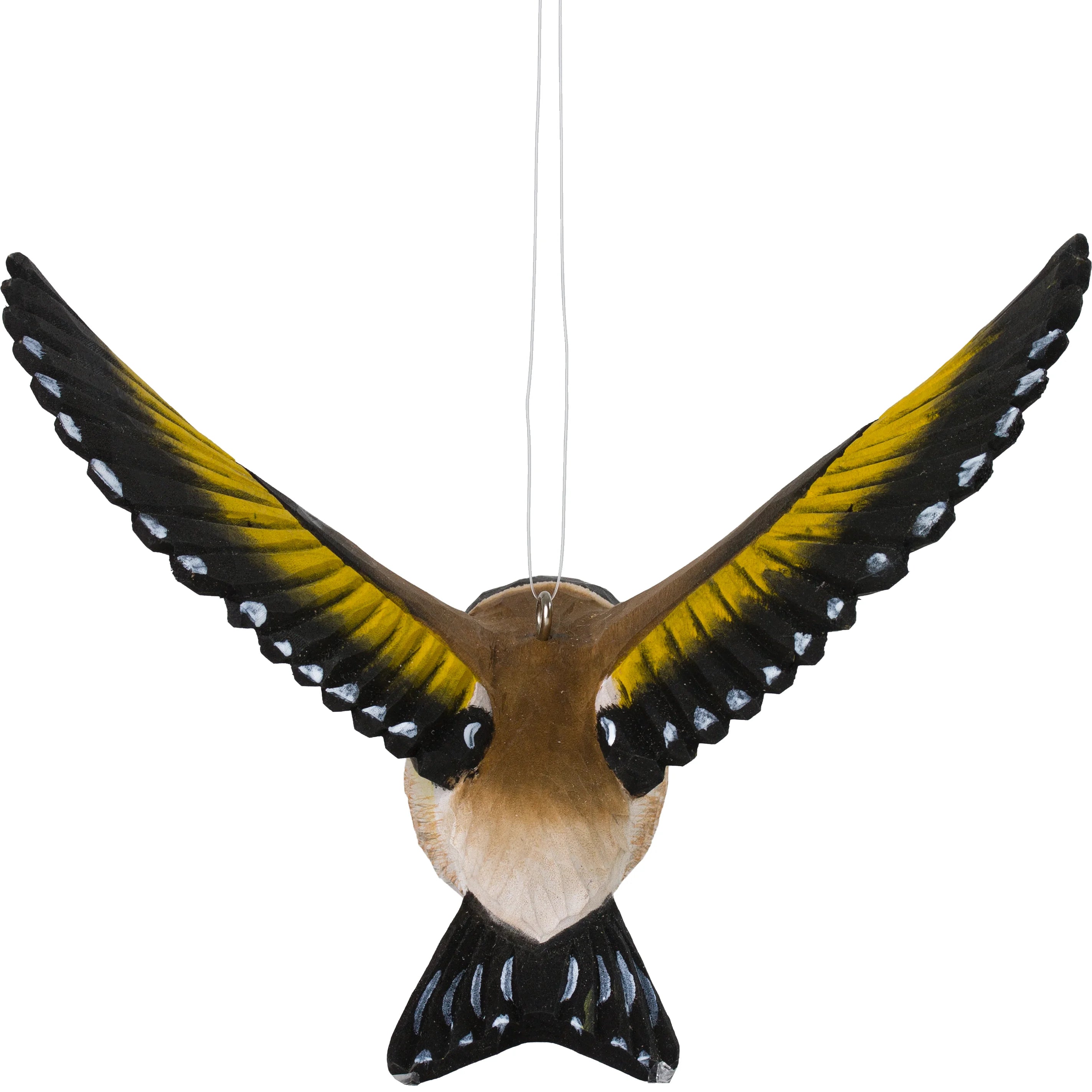 Carved Flying Goldfinch