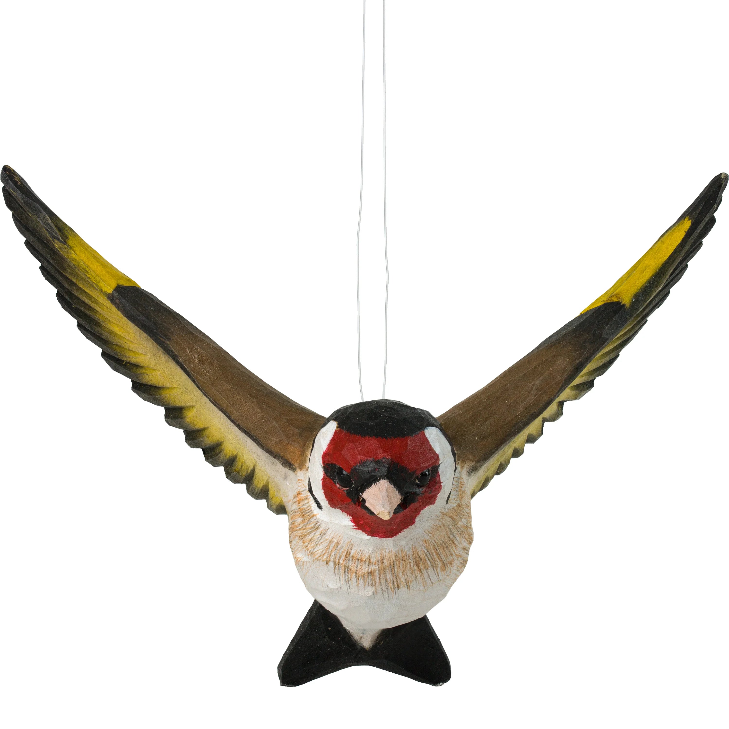 Carved Flying Goldfinch