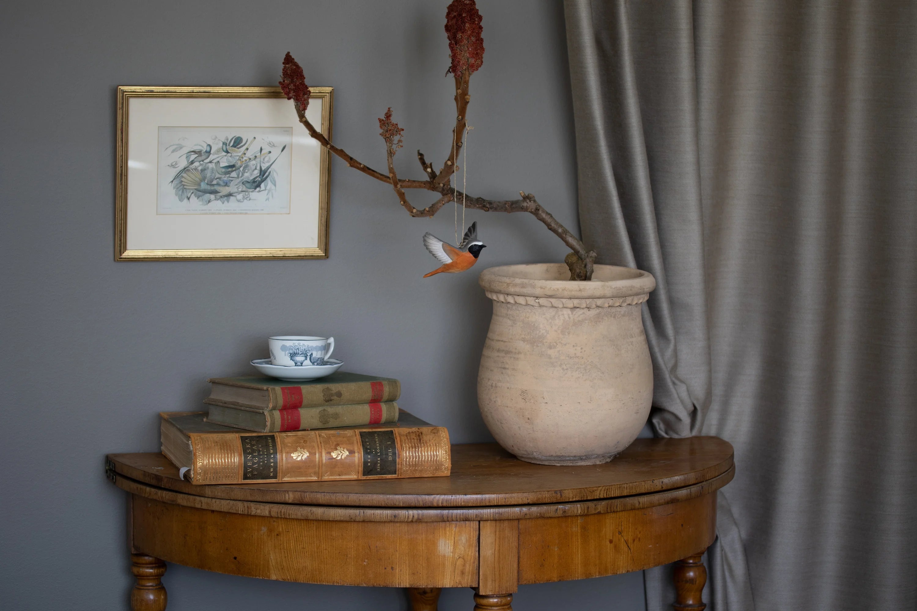 Carved Flying Redstart