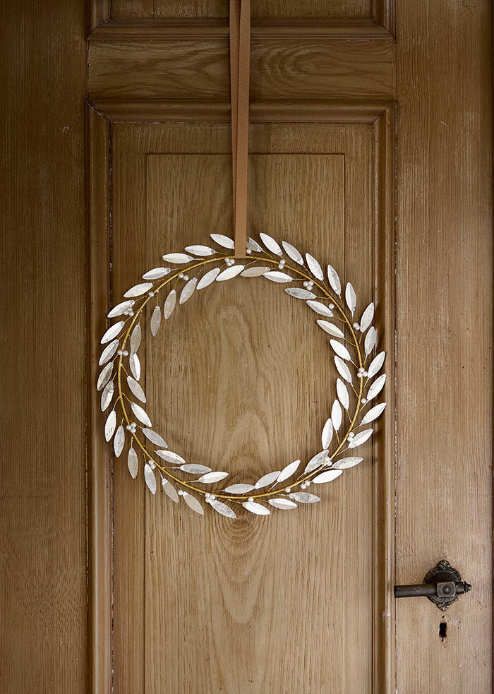 Silver Olive Leaf Wreath