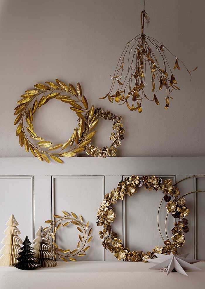 Small Golden Olive Leaf Wreath