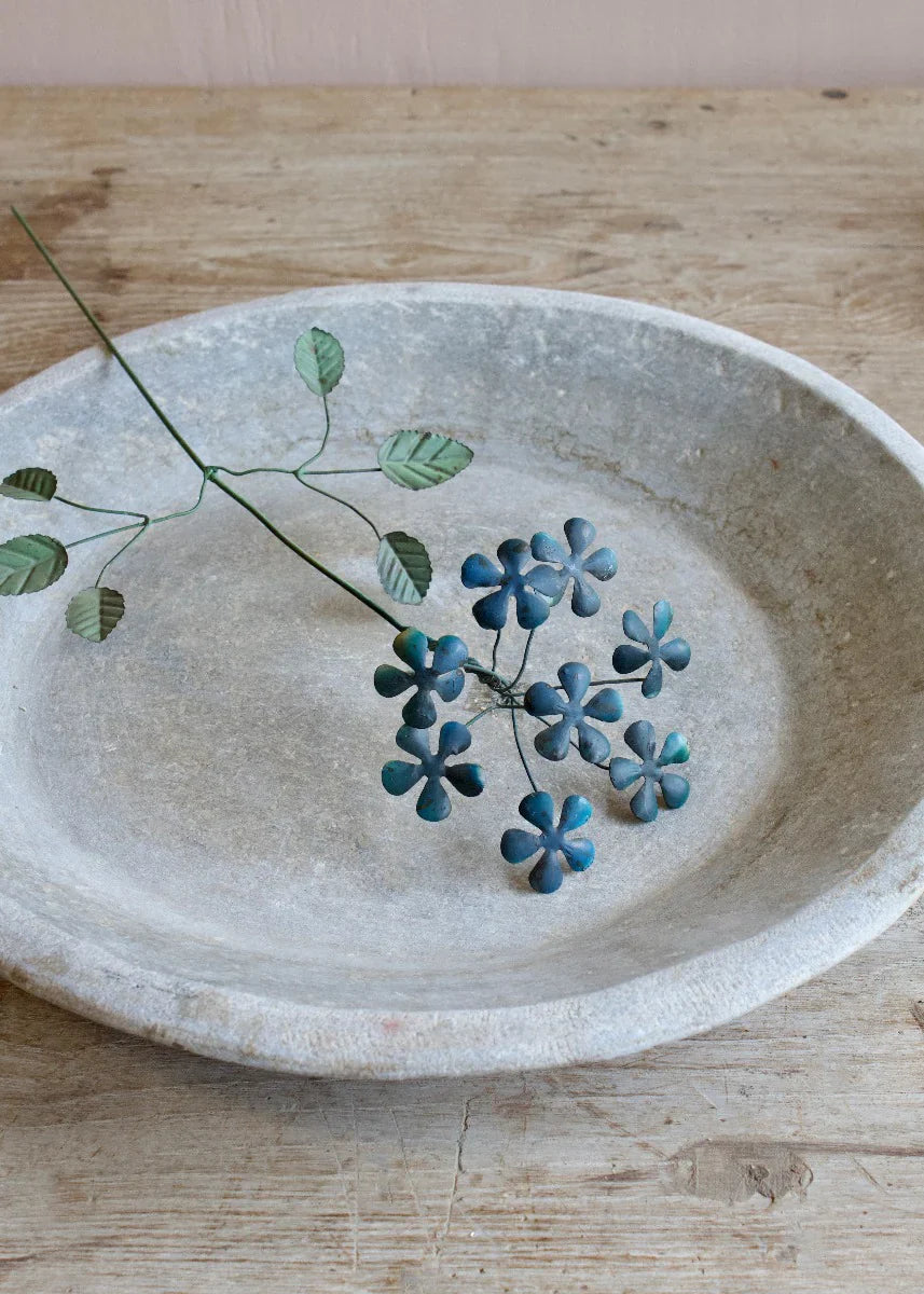 Blue Hydrangea Metal Flower