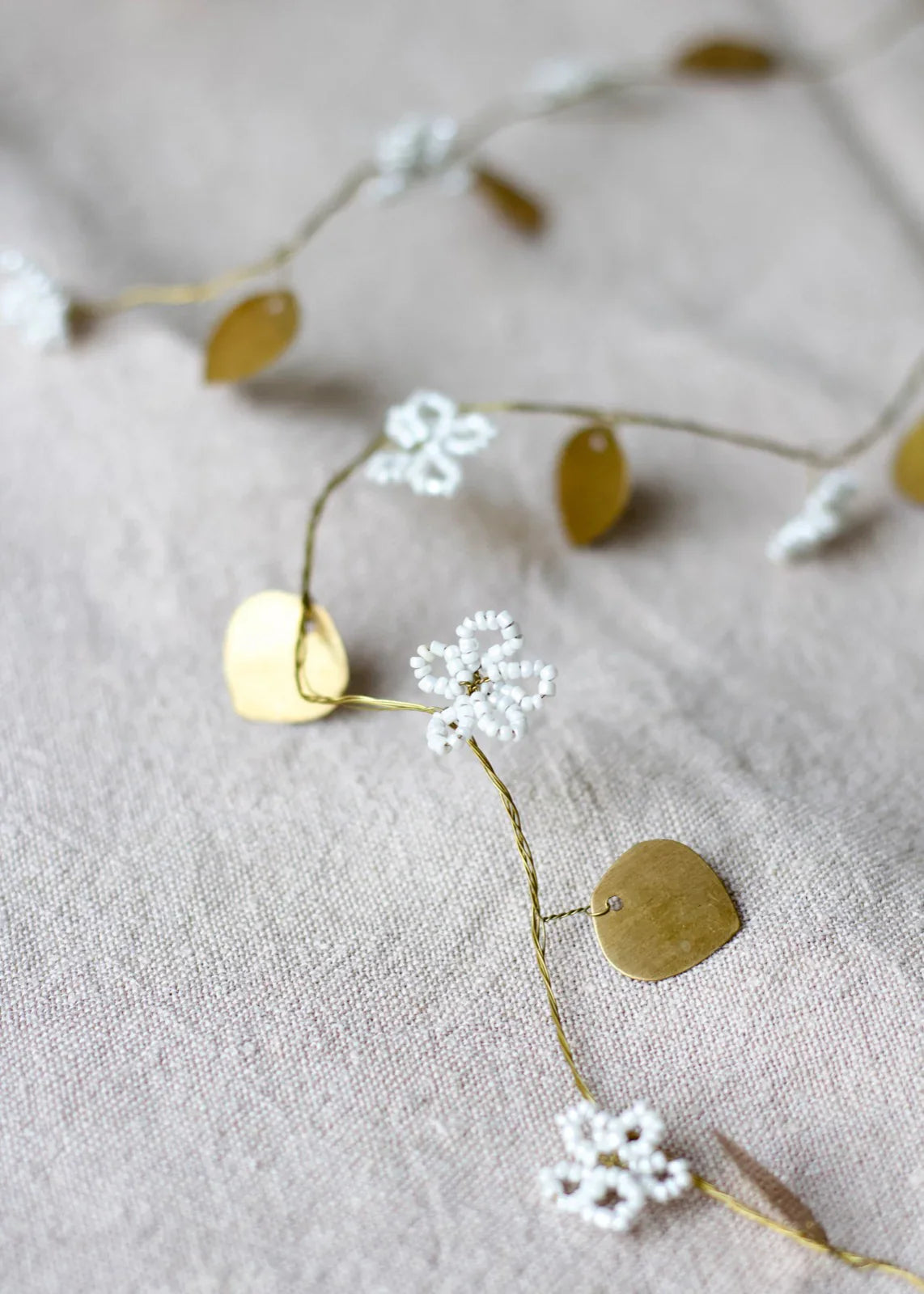 White Beads Flower Garland