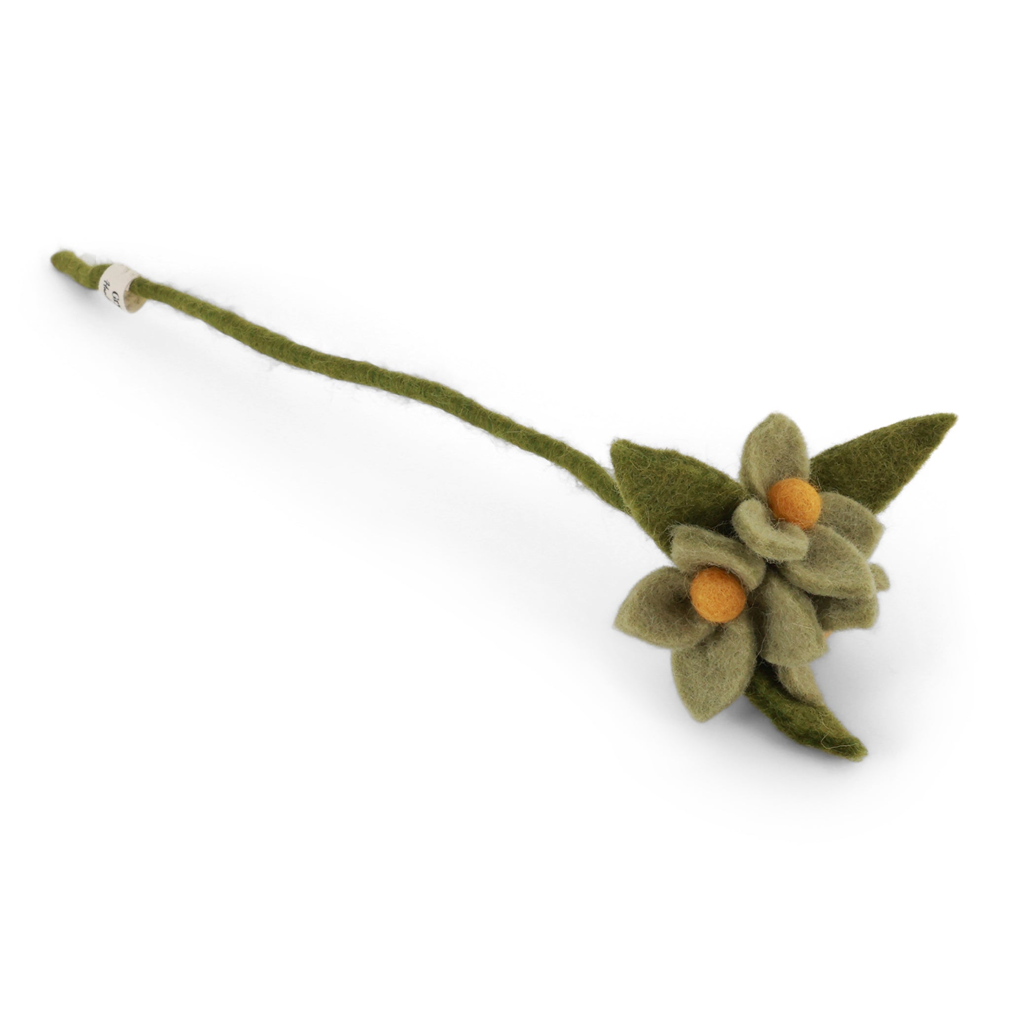 NORDIC.CHRISTMAS - Felt branch with green flowers
