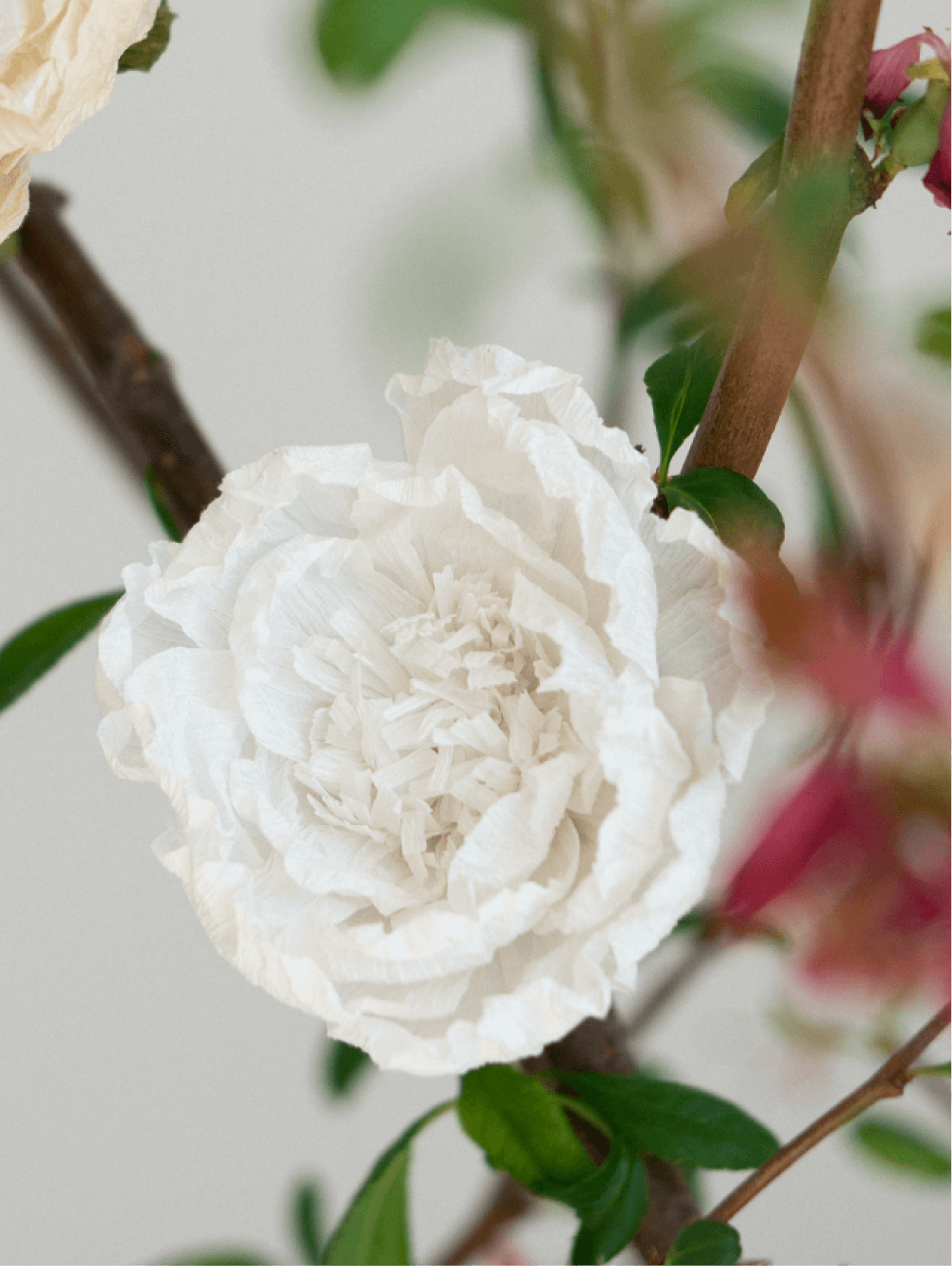 NORDIC.CHRISTMAS - Handmade antique - inspired crepe paper flowers in 5 colors