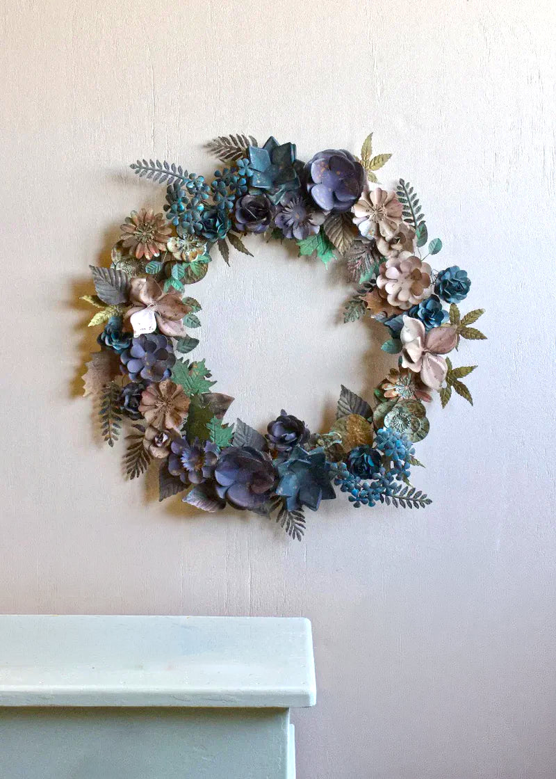 Metal Flower Wreath