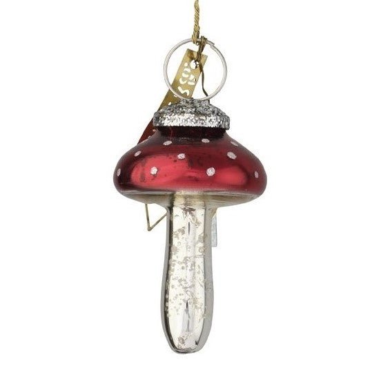 NORDIC.CHRISTMAS - Red glass mushroom