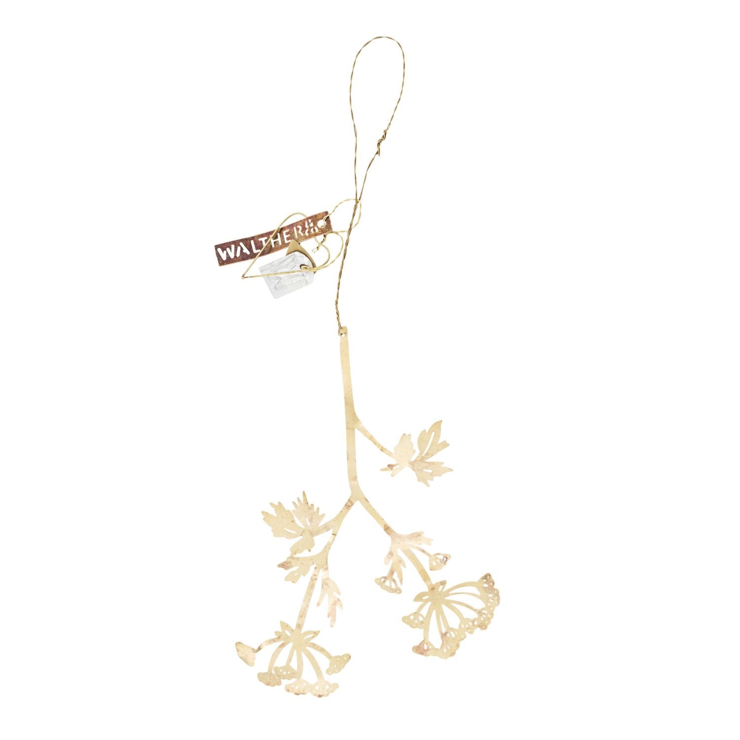 NORDIC.CHRISTMAS - Walther & co brass flower branch ornament