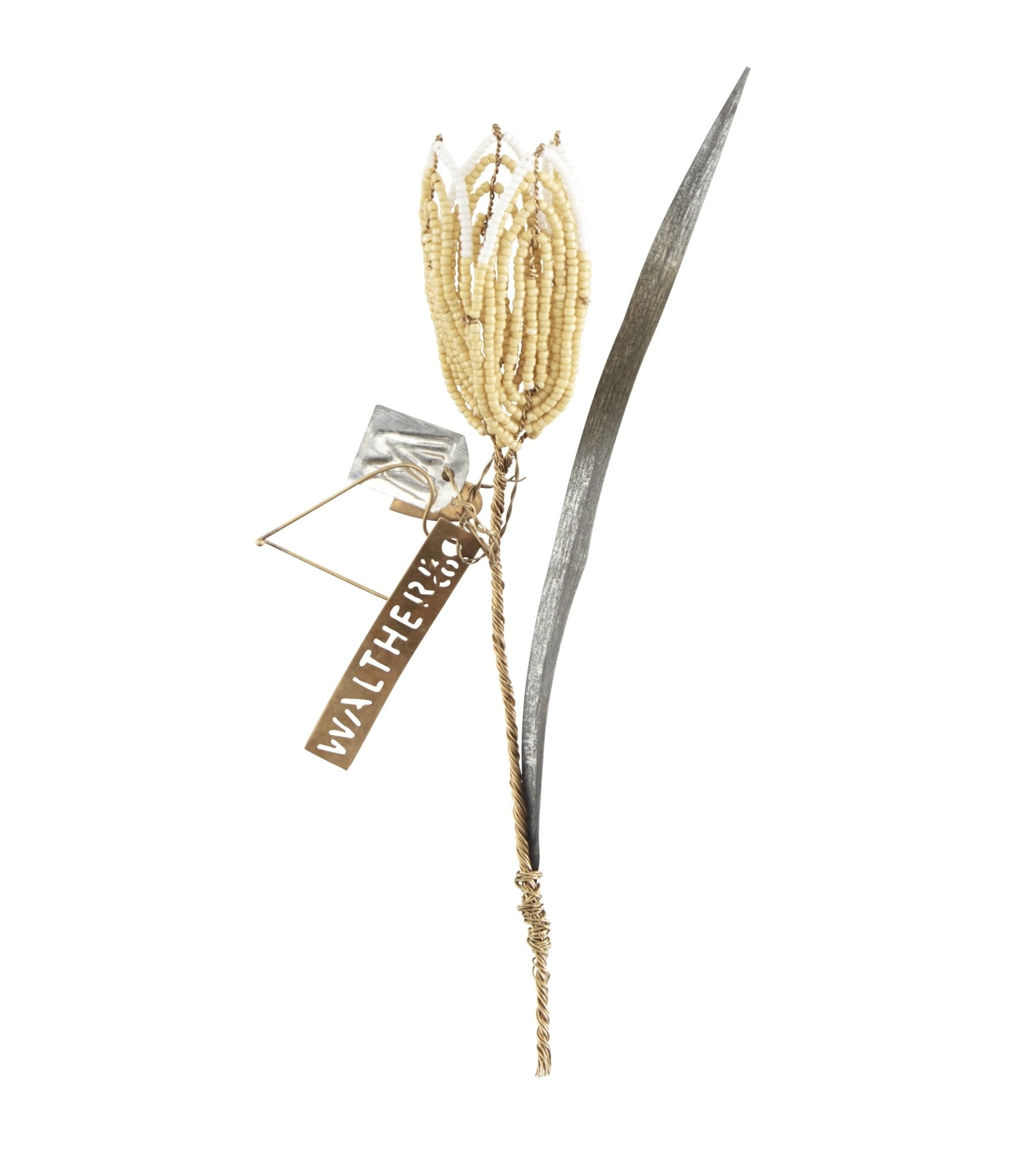 NORDIC.CHRISTMAS - Walther & co brass golden tulip beaded flower