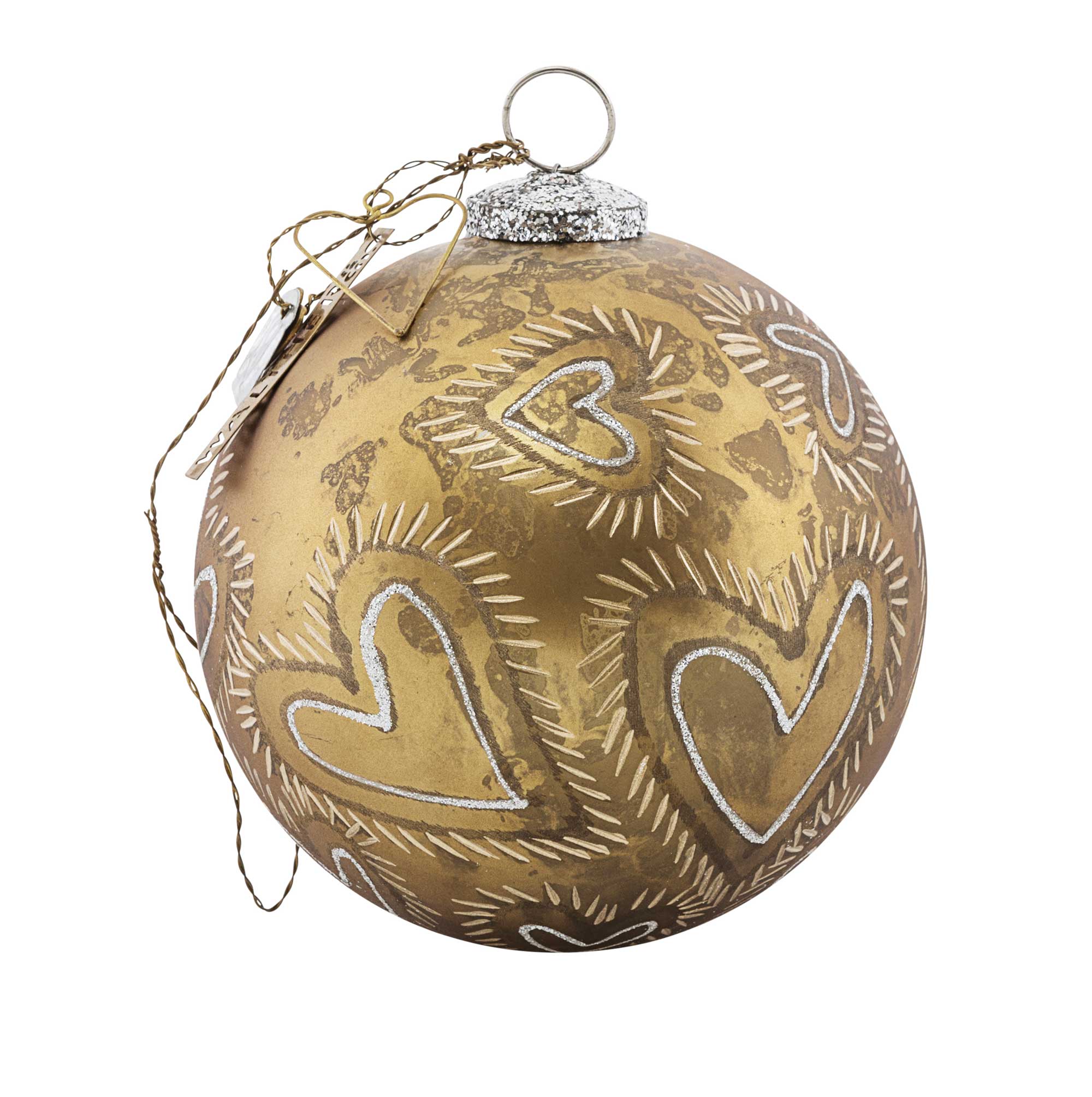 NORDIC.CHRISTMAS - Walther&co antique gold heart bauble