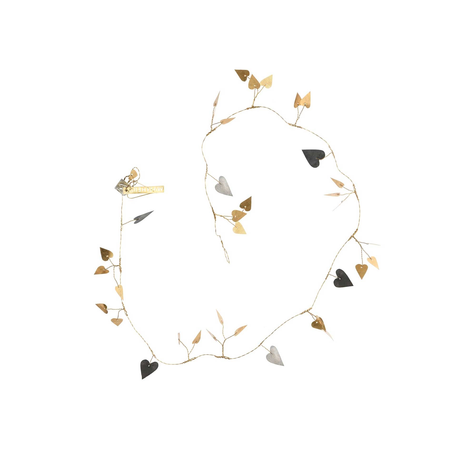 NORDIC.CHRISTMAS - Walther&co brass and zinc hearts garland