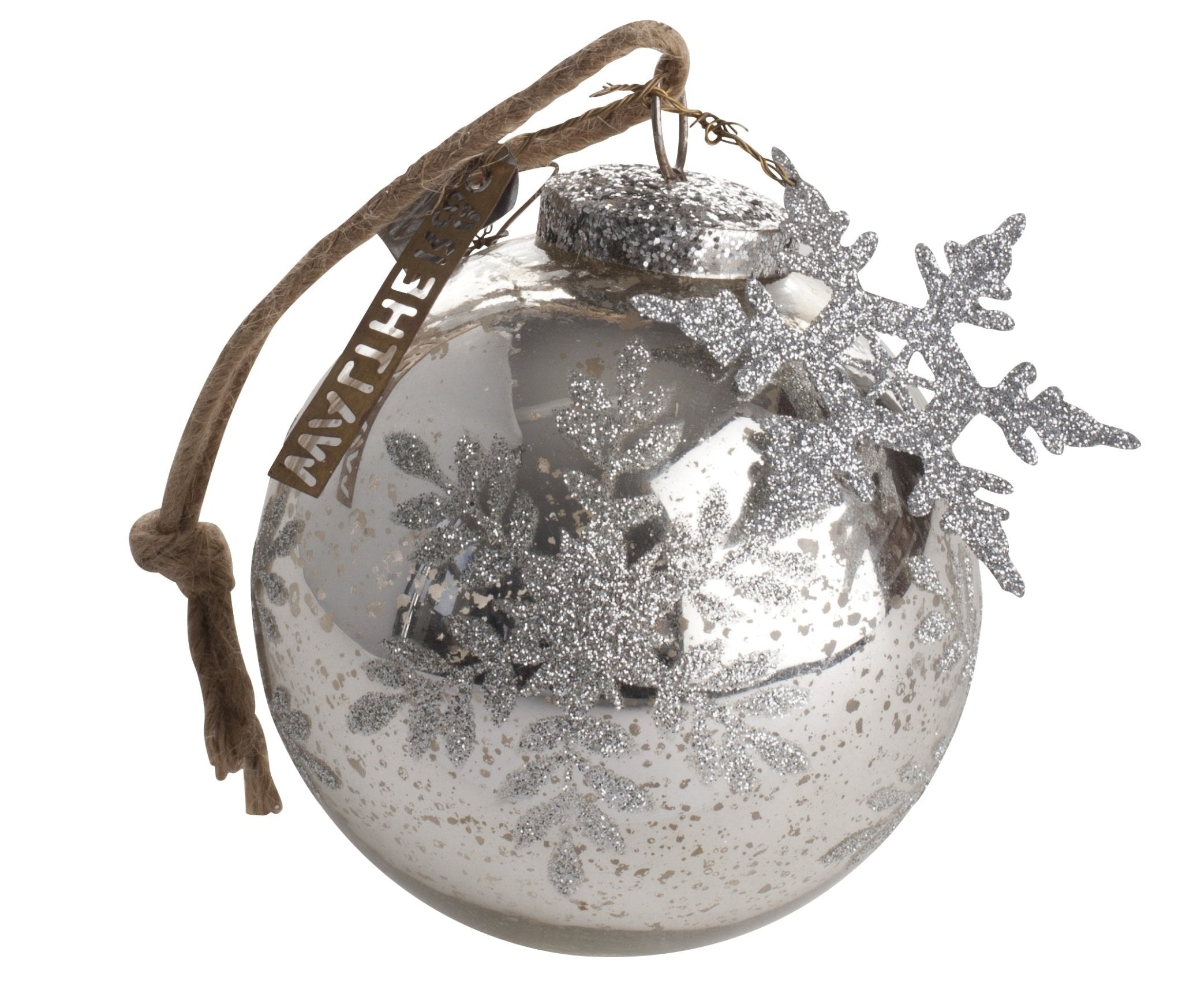 NORDIC.CHRISTMAS - Walther&co silver snowflake bauble