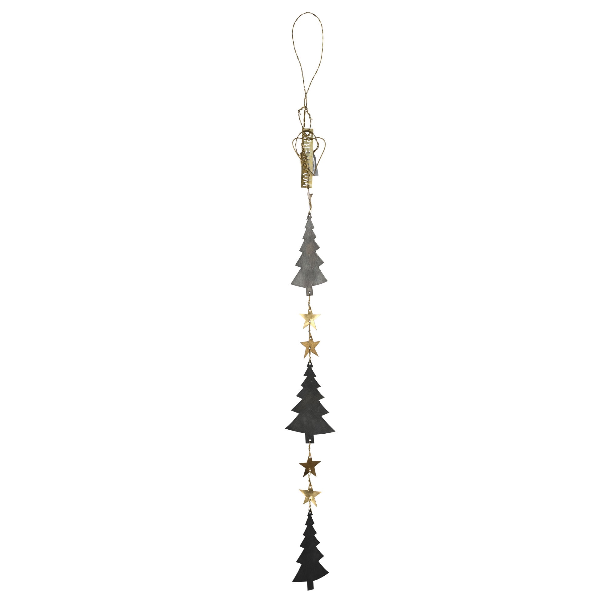 NORDIC.CHRISTMAS - Zinc Christmas trees hanging ornament