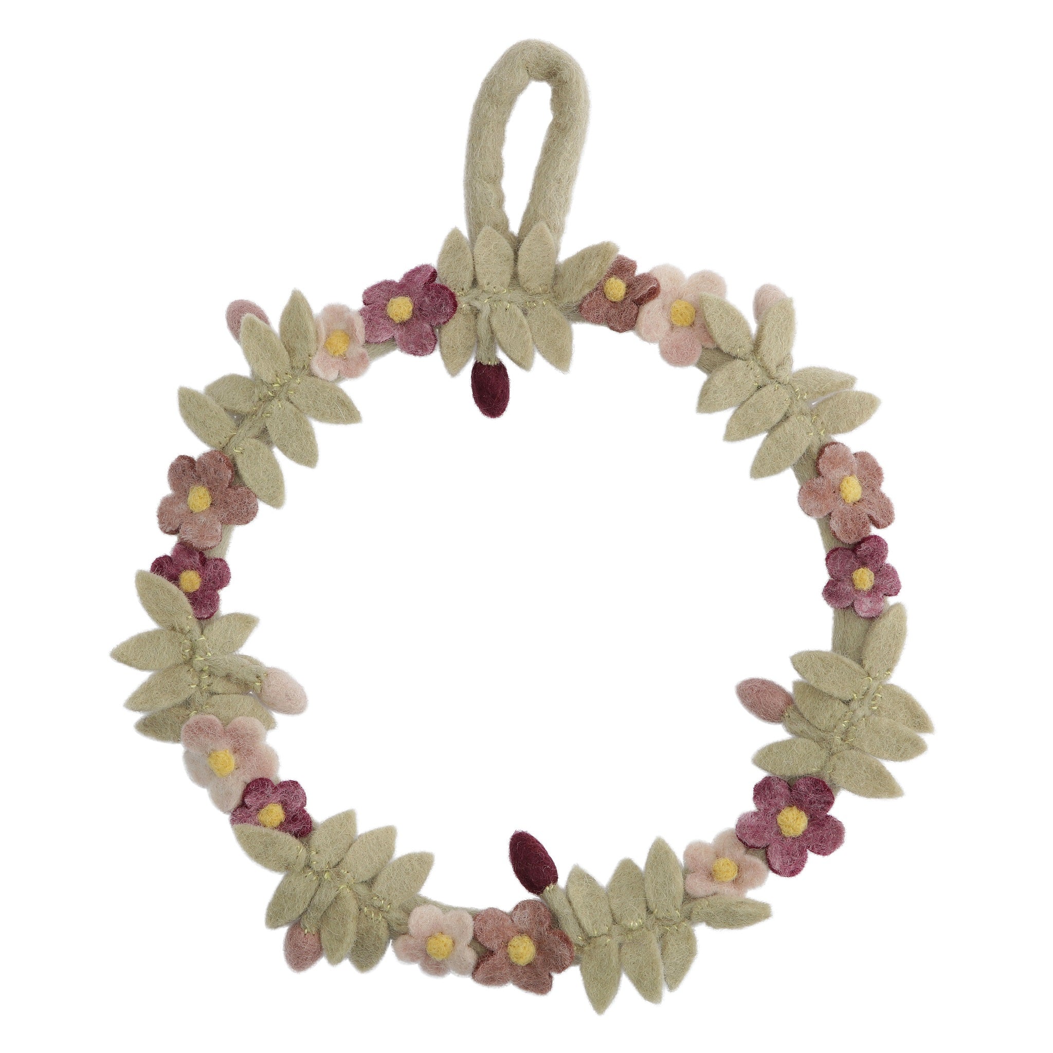 Felt Pansy Wreath