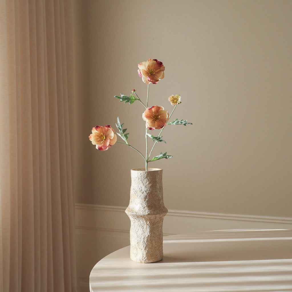 Rose Four Heads Poppy Flower Stem