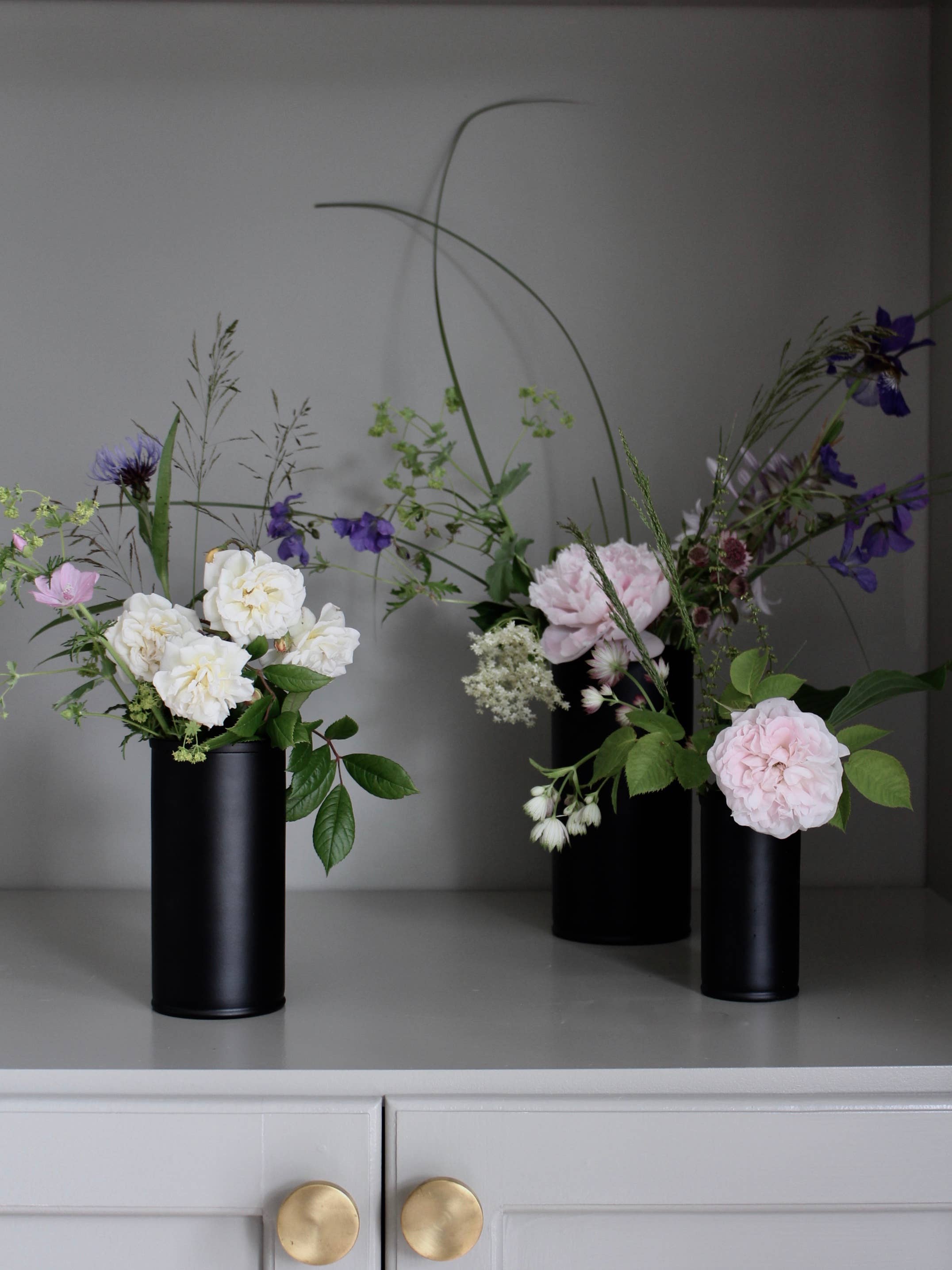 Small Black Metal Vase