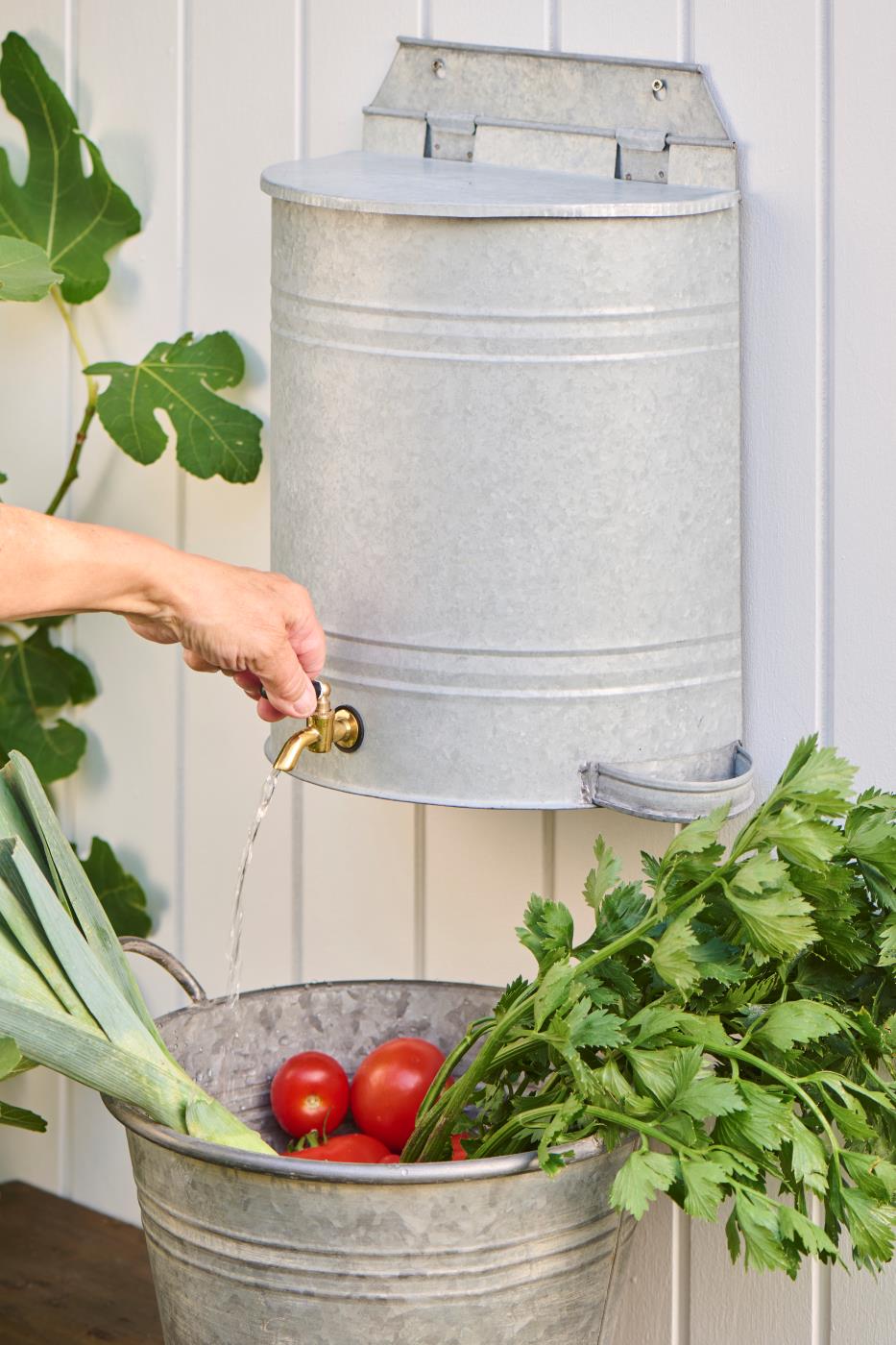 Zinc Metal Flower Pots with Handle
