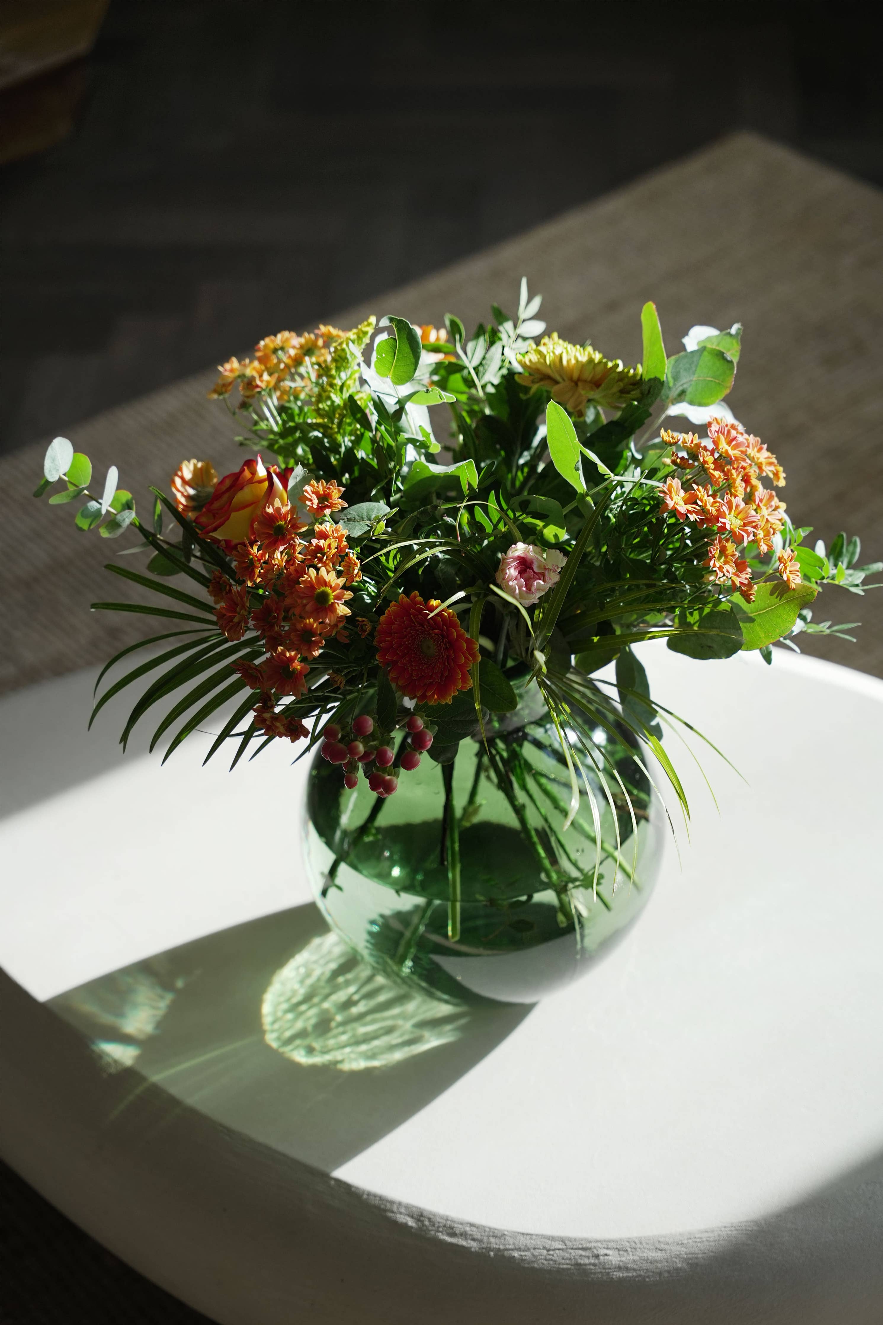 Bubble Recycled Glass Vase - Green