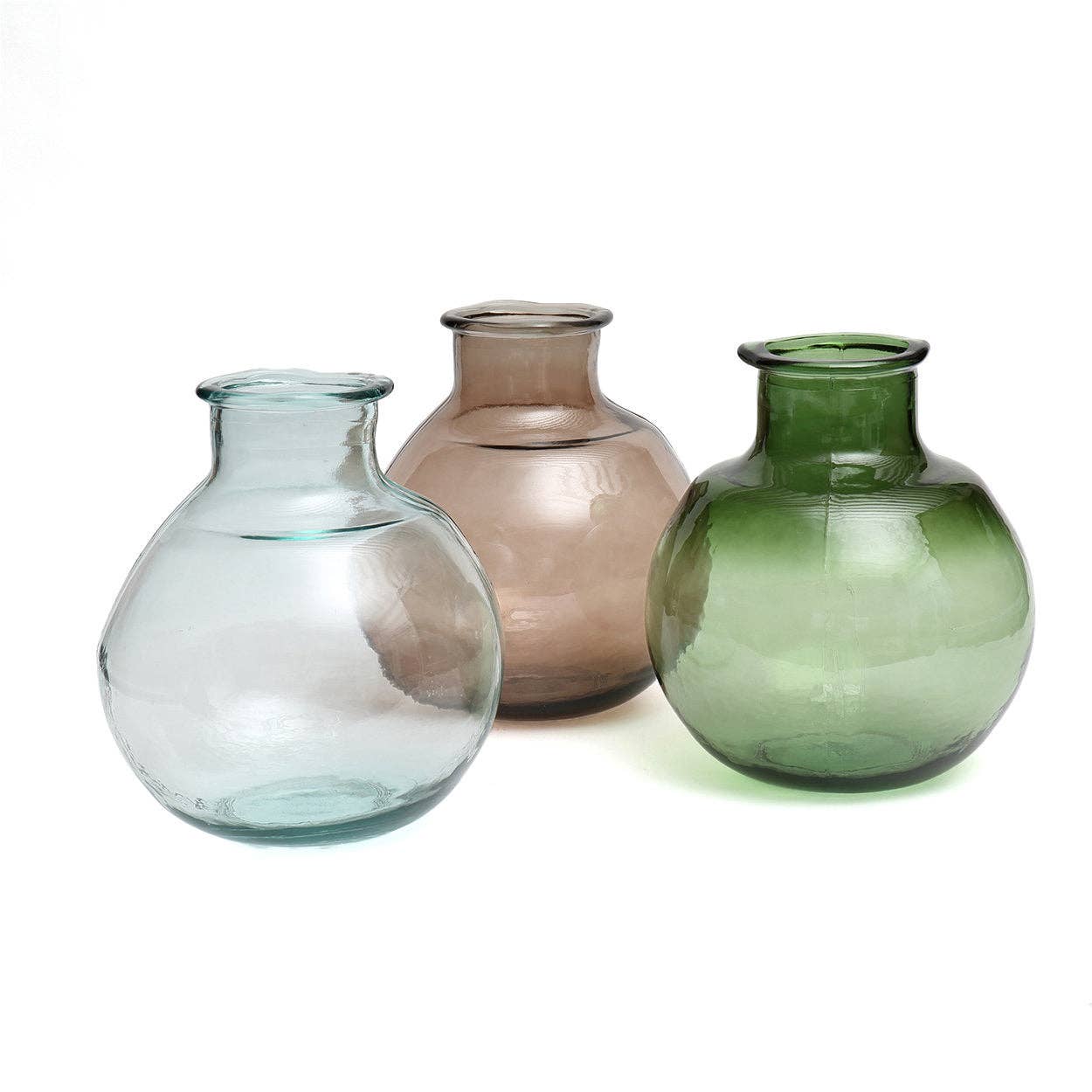Bubble Recycled Glass Vase - Green