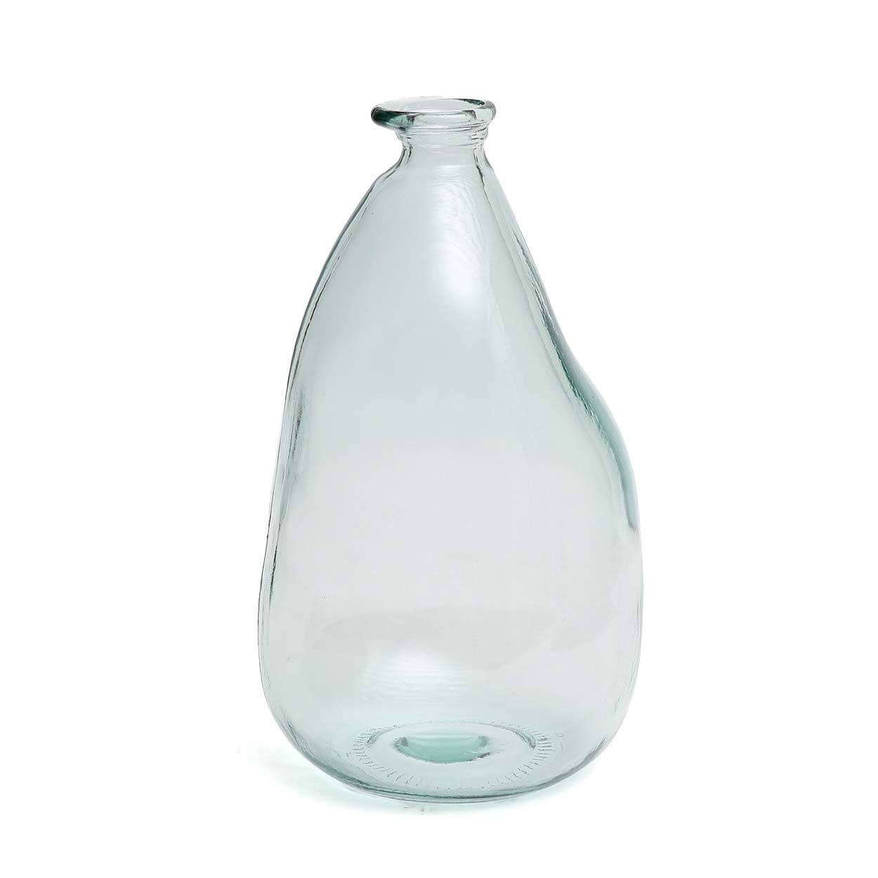Large Recycled Glass Vase - Blue