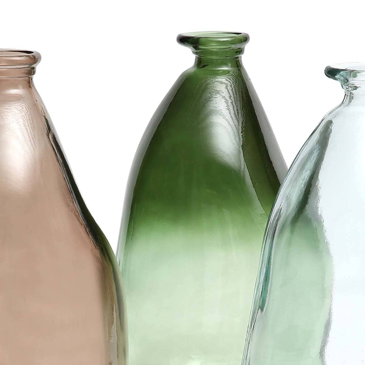 Large Recycled Glass Vase - Blue