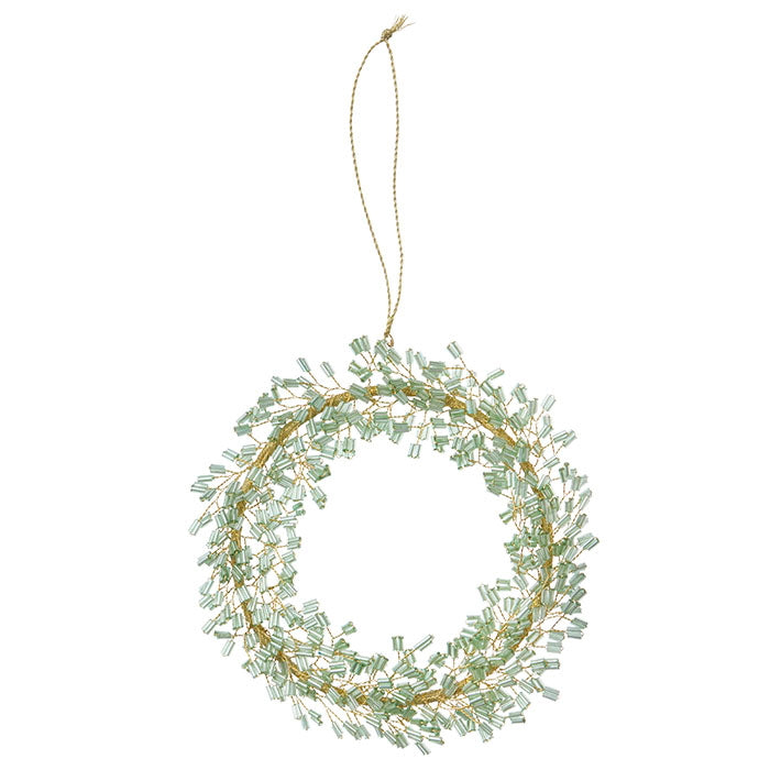 Jade Beaded Wreath Ornament