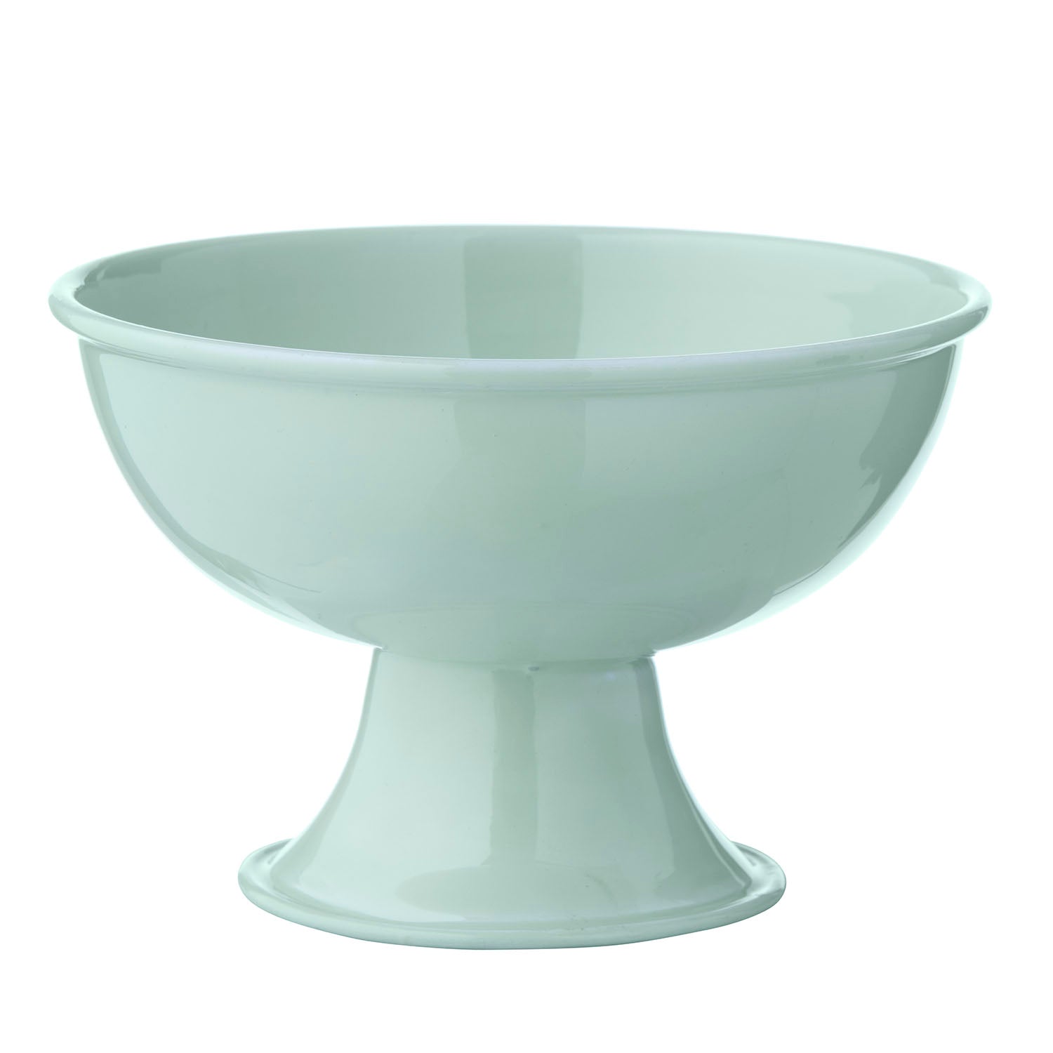 Celadon Small Metal Compote Bowl