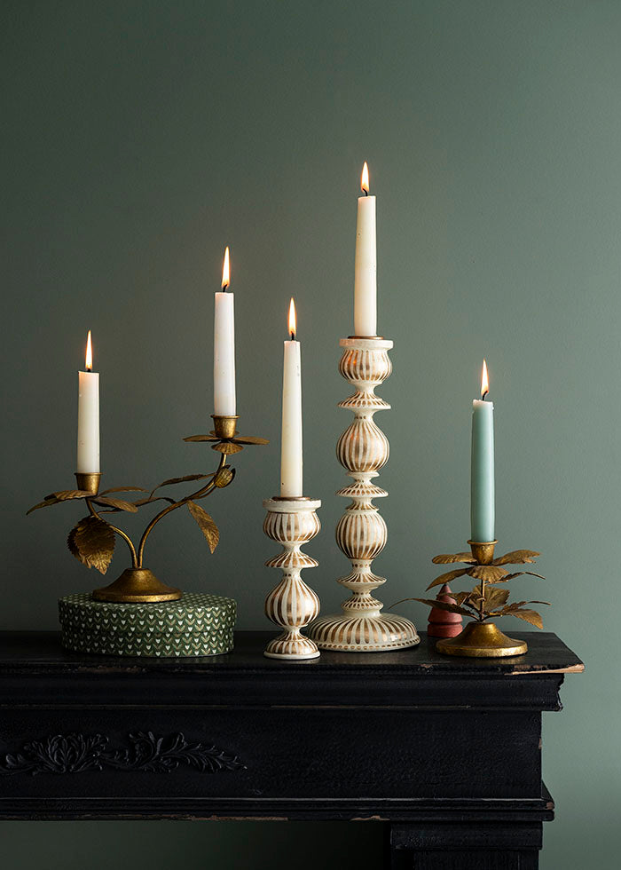 Golden Rose Candle Holder