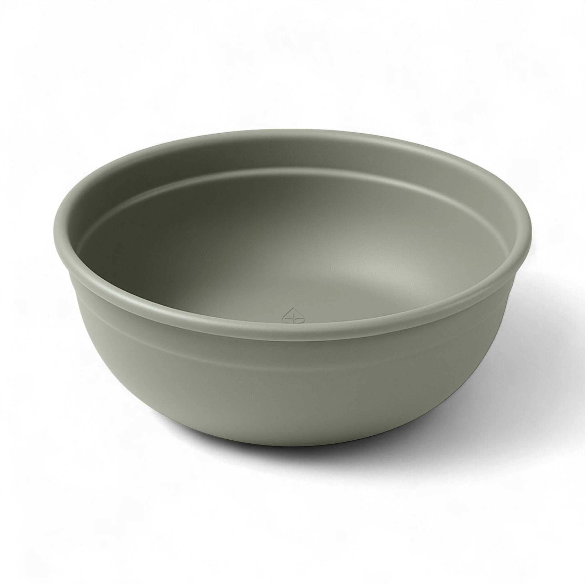 Gray bowl on a white background