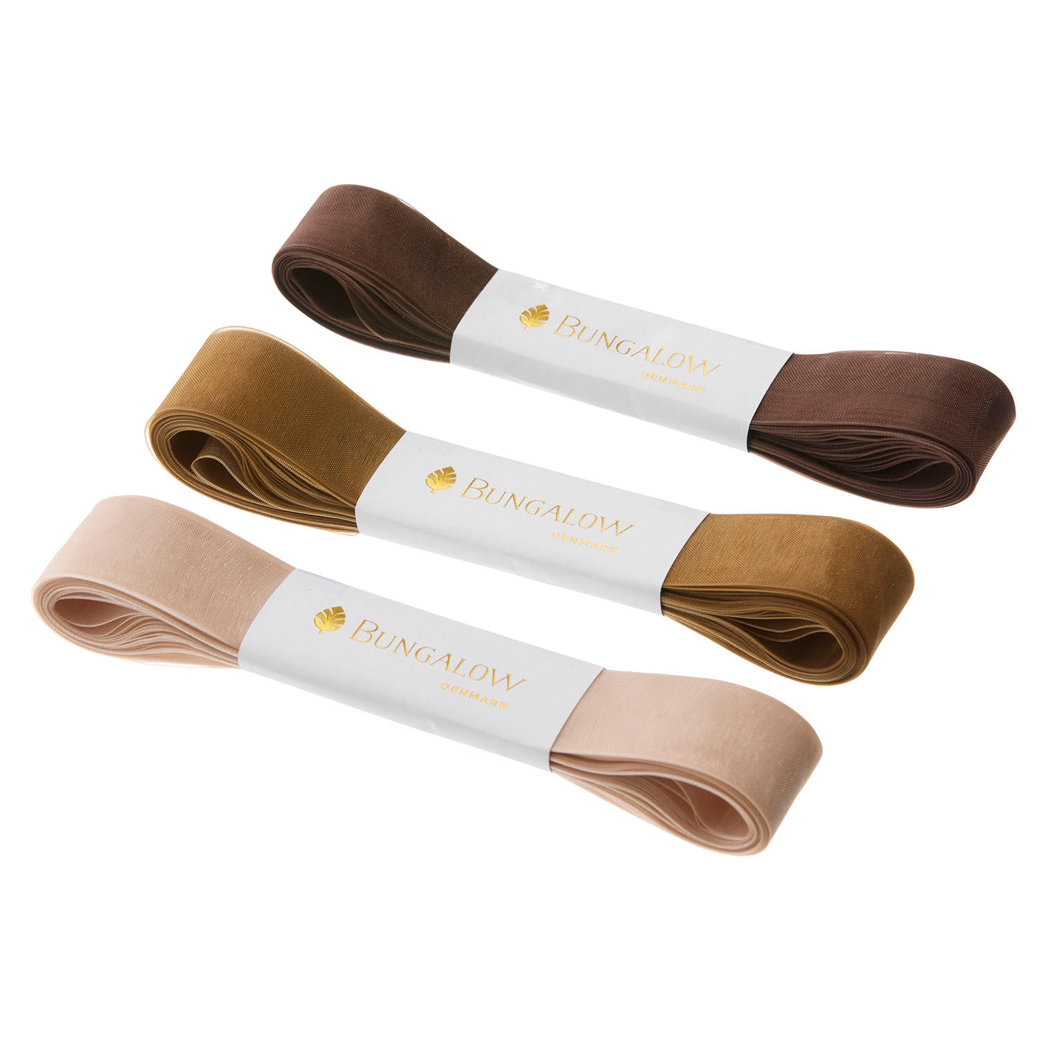 Brown & Sand Tones Organza Ribbons