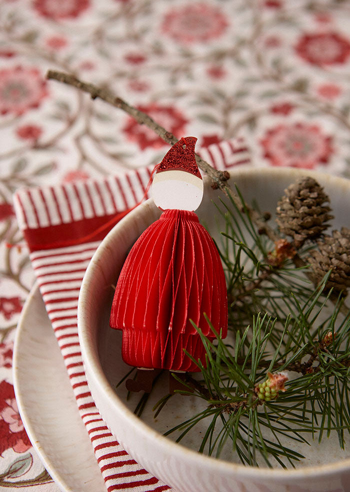 Honeycomb Santa Ruby - Set of 2