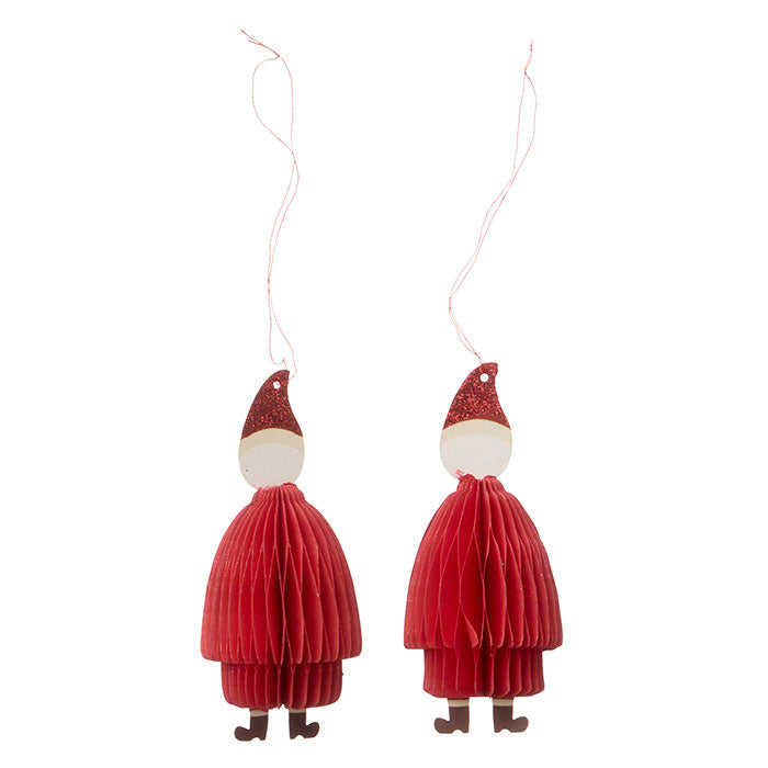 Honeycomb Santa Ruby - Set of 2