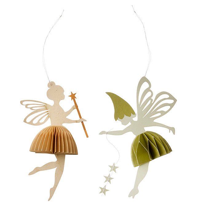 Honeycomb Fairies Sage - Set of 2