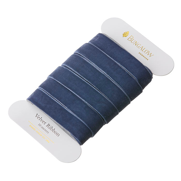 Dusty Blue Velvet Ribbon