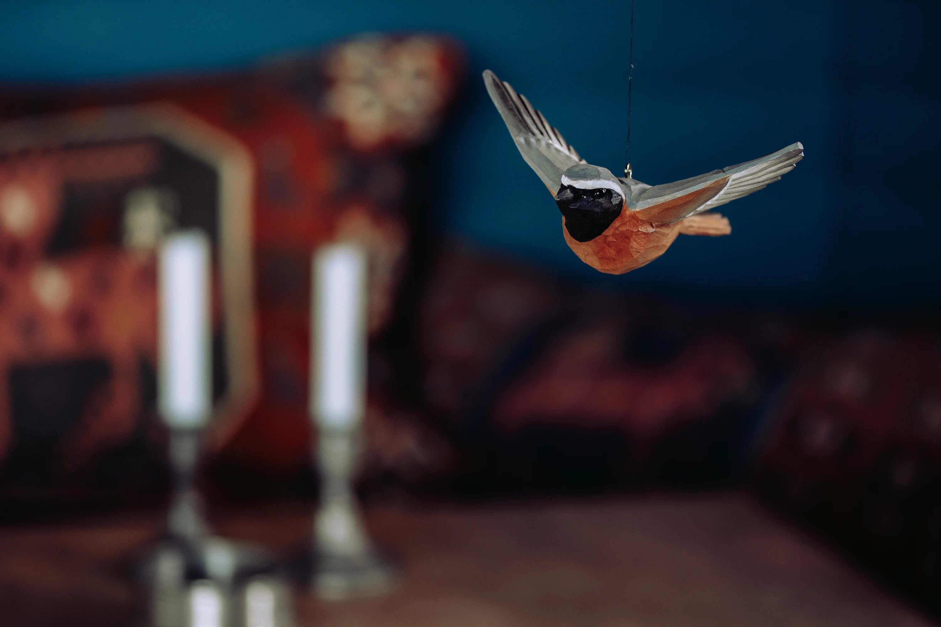 Carved Flying Redstart
