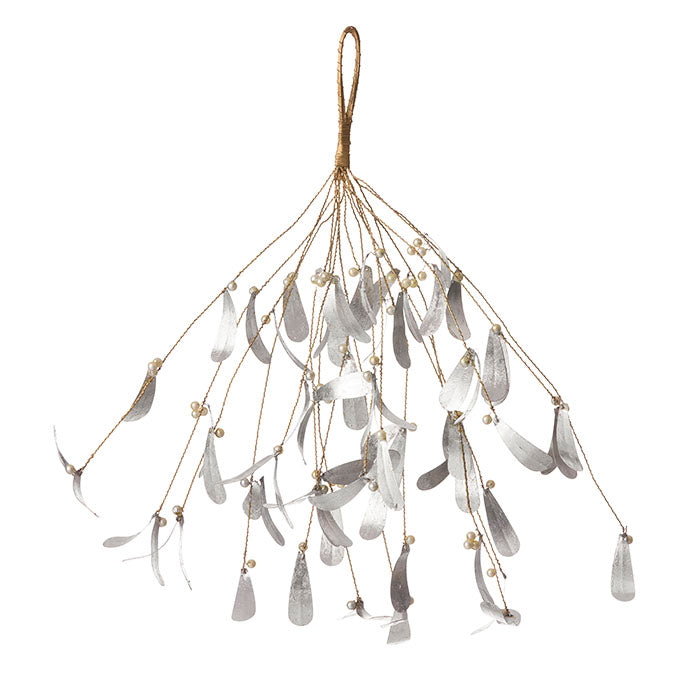 Silver 18 Stems Mistletoe Branch