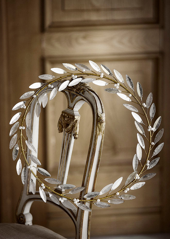 Silver Olive Leaf Wreath