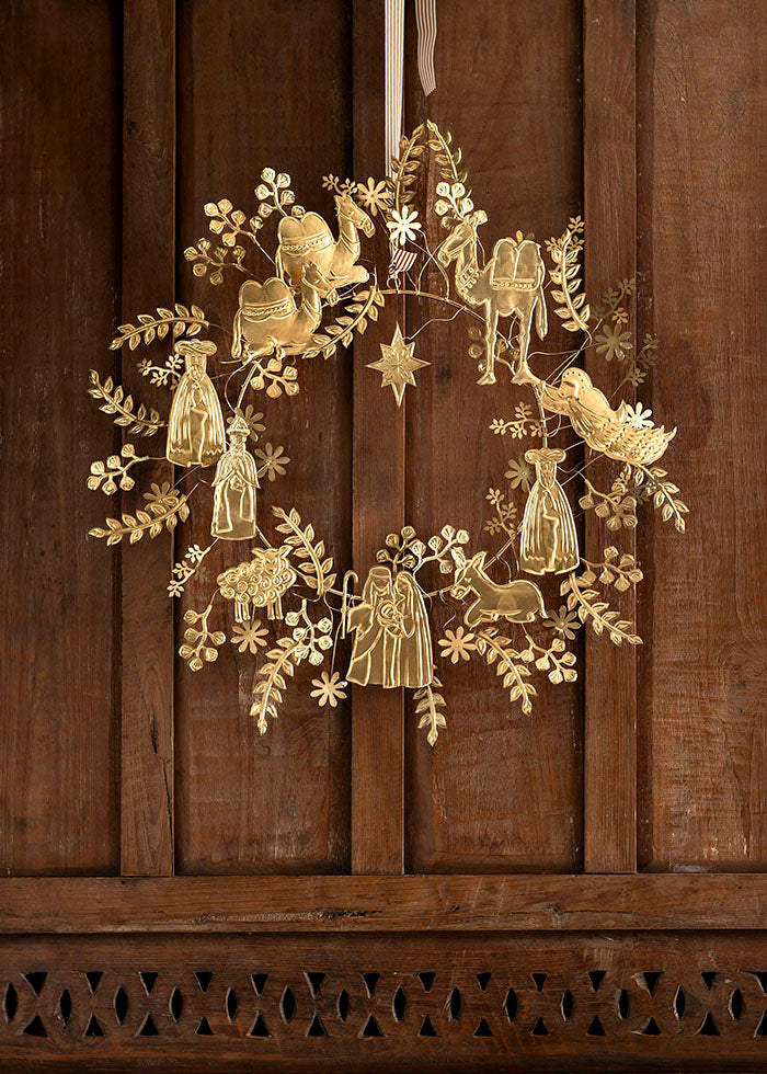 Golden Holy Night Wreath
