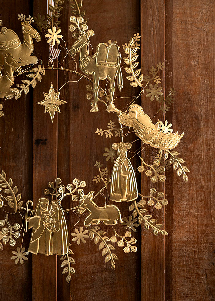 Golden Holy Night Wreath
