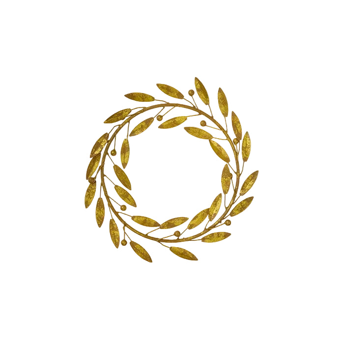 Small Golden Olive Leaf Wreath