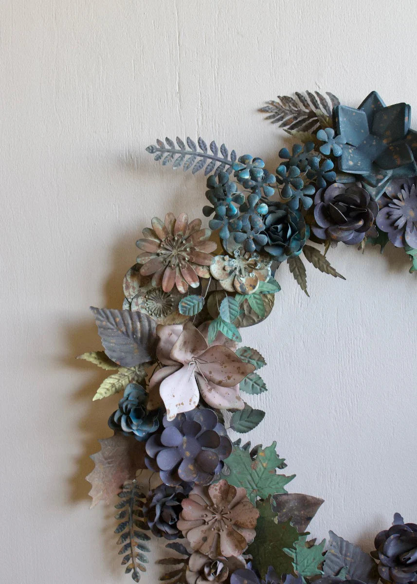 Metal Flower Wreath