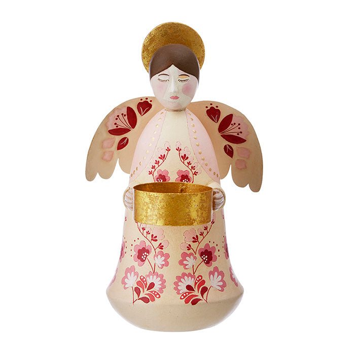 NORDIC.CHRISTMAS - Angel Marigold Ruby Tea Light Holder